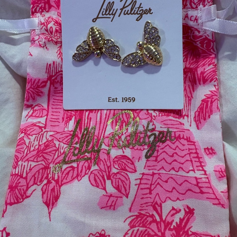 Lilly Pulitzer Gold and Silver Bee Earrings